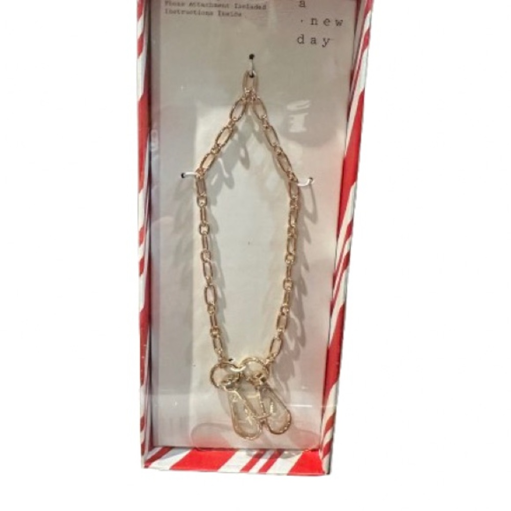 a new day Gold Wristlet Phone Attachment